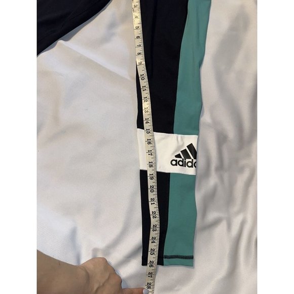 Adidas Climalite Leggings Ladies Aeroready Black Logo New No Tag Small - Picture 4 of 6